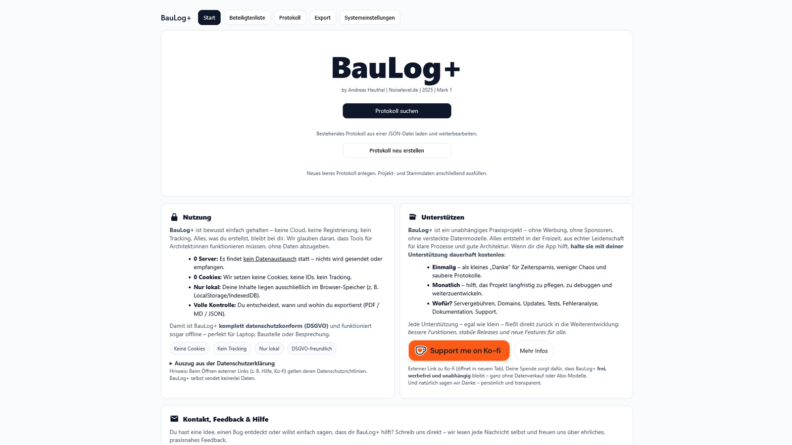 BauLog Vorschau