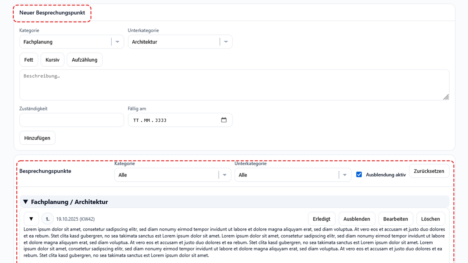 BauLog – Export