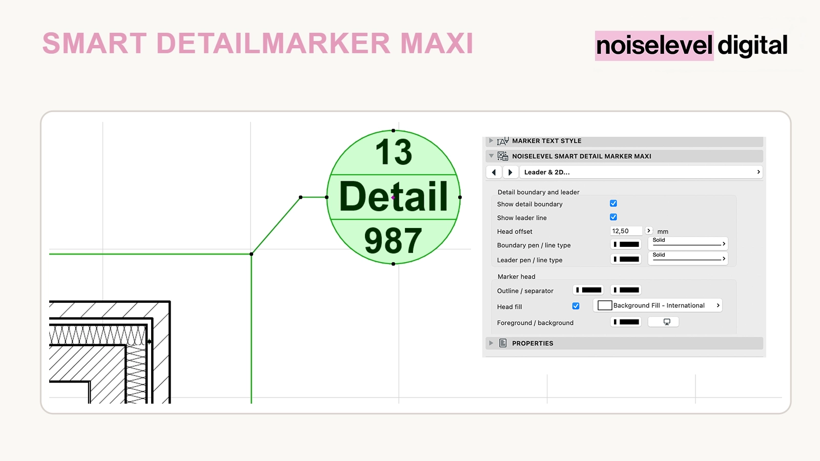Smart Detailmarker Maxi – configure the detail frame and connection
