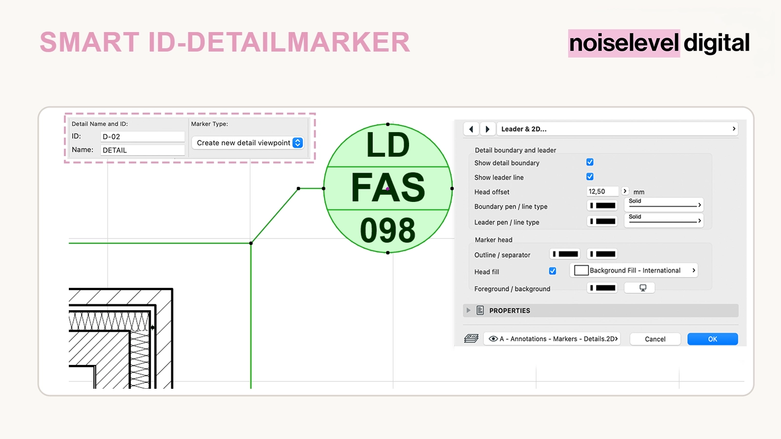 Smart ID Detailmarker – configure automatic ID splitting in Archicad