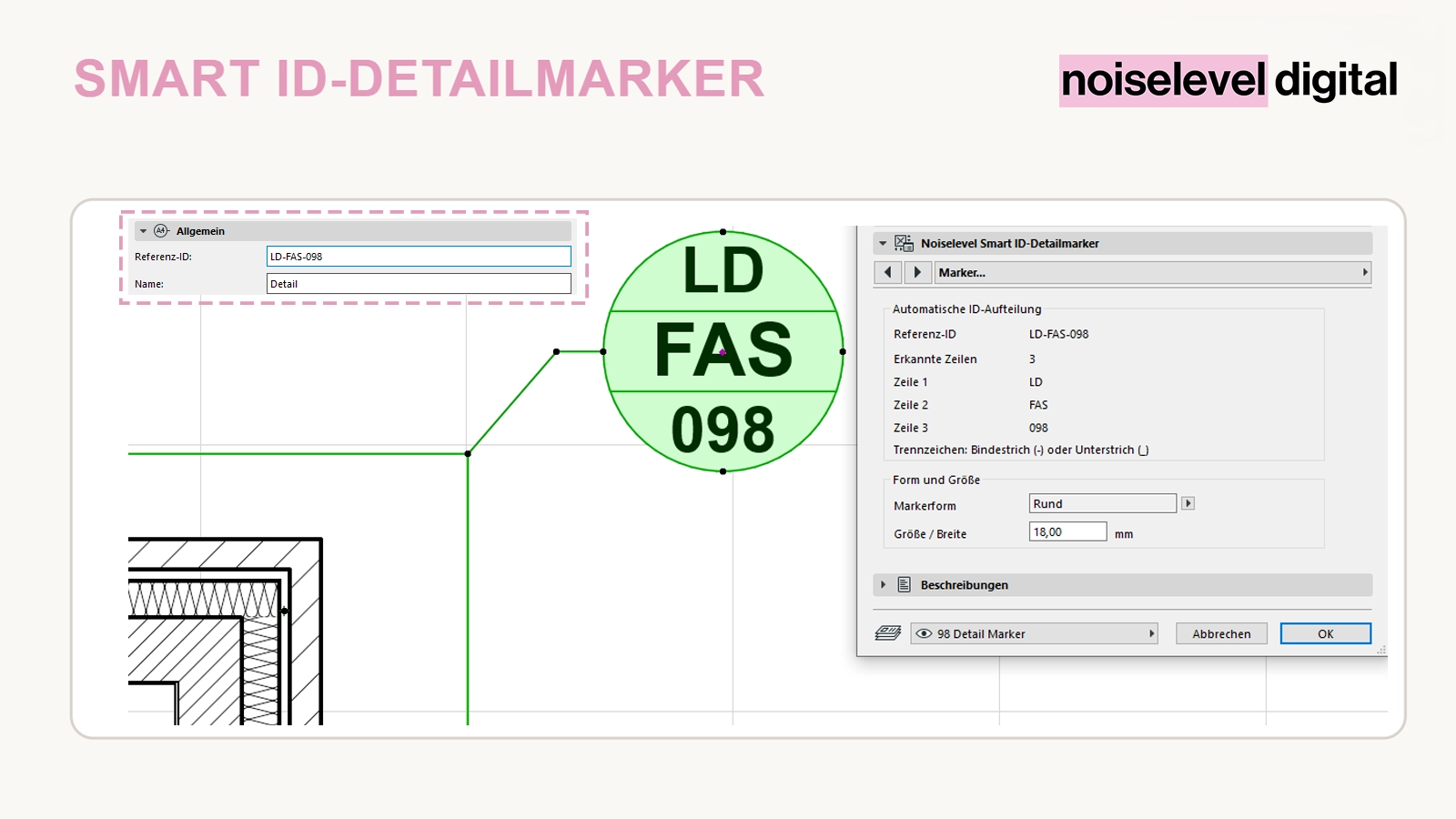 Smart ID-Detailmarker – Automatische ID-Aufteilung in Archicad einstellen