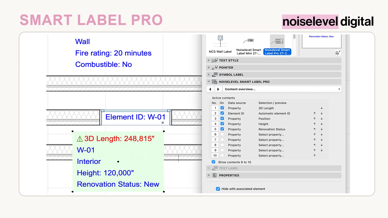 Smart Label Pro – application examples with up to ten configurable content positions