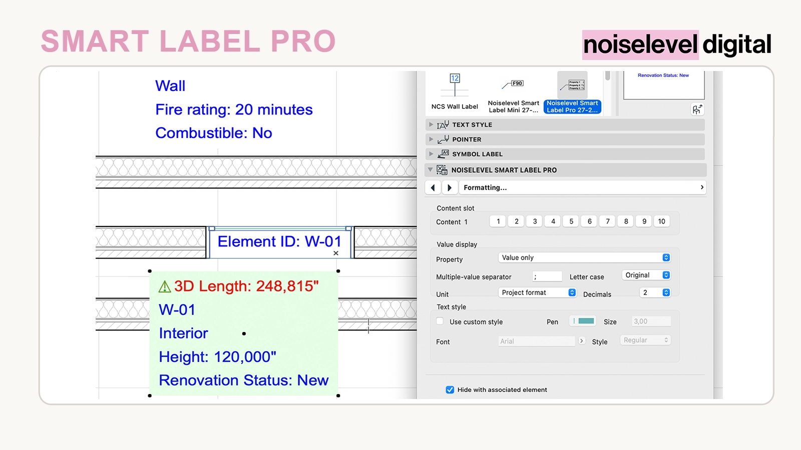 Smart Label Pro – edit the data source and content of a label field
