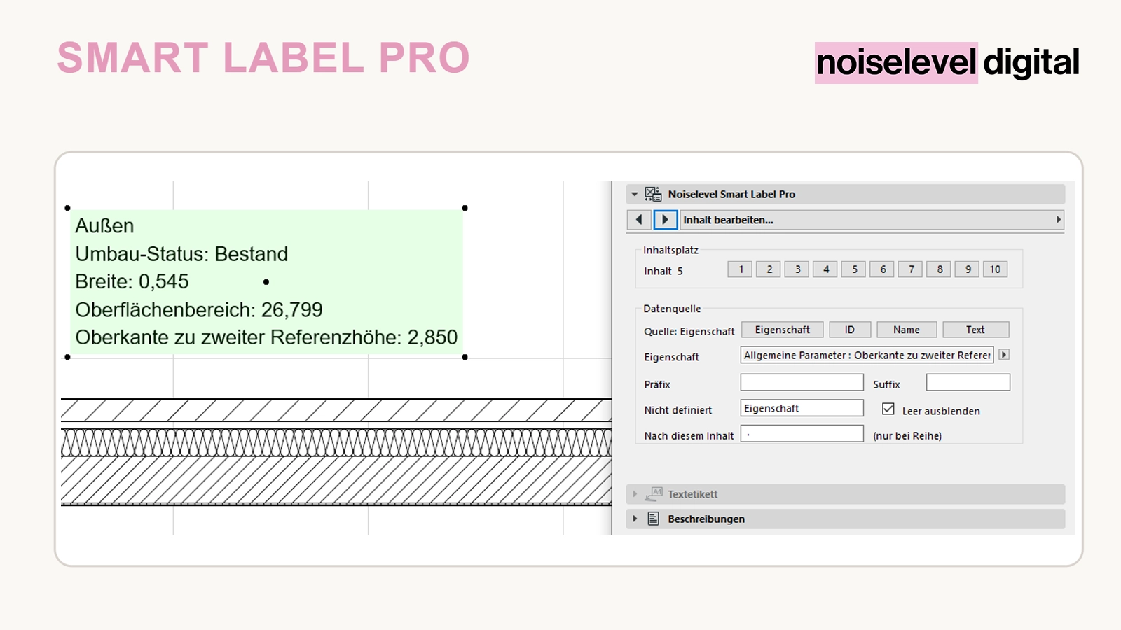 Smart Label Pro – Datenquelle und Inhalt eines Etikettfeldes bearbeiten
