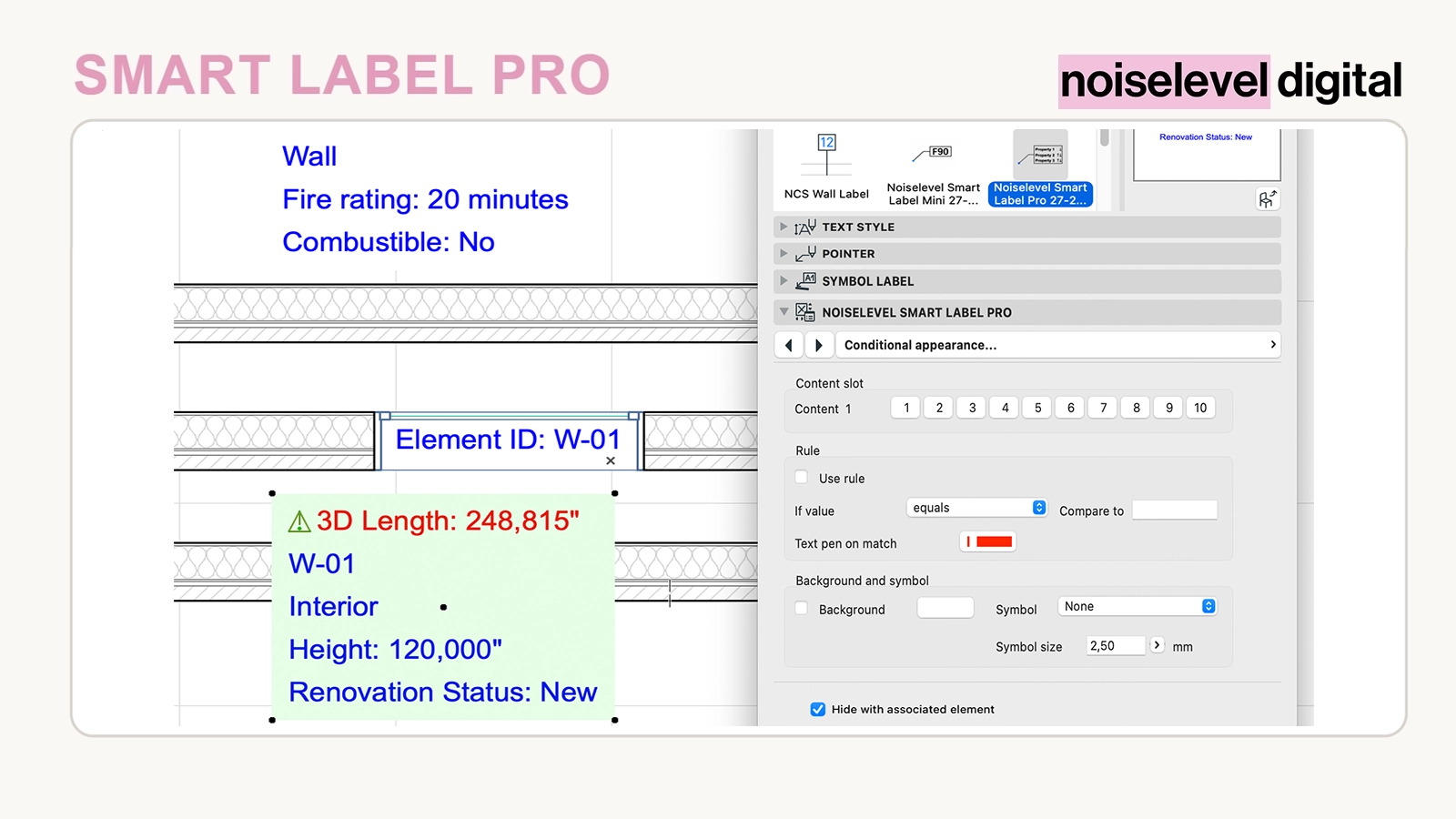 Smart Label Pro – format the text and content of a label field