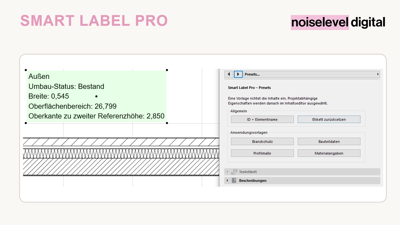 Smart Label Pro – Vorbereitete Anwendungs-Presets auswählen