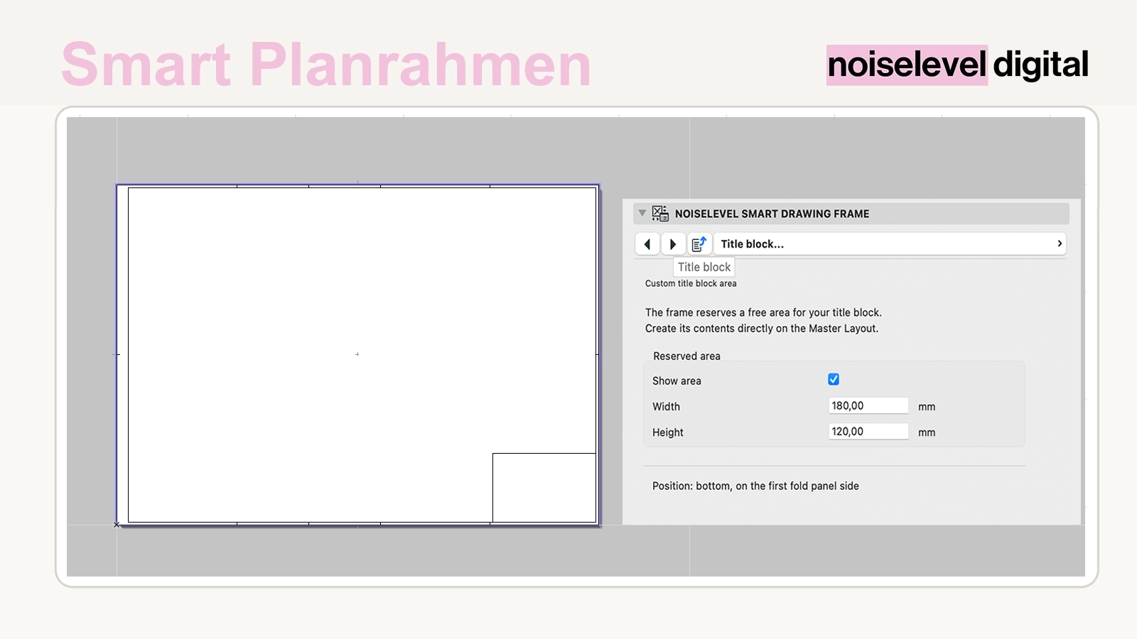 Smart Plan Frame – define a freely assignable title-block area
