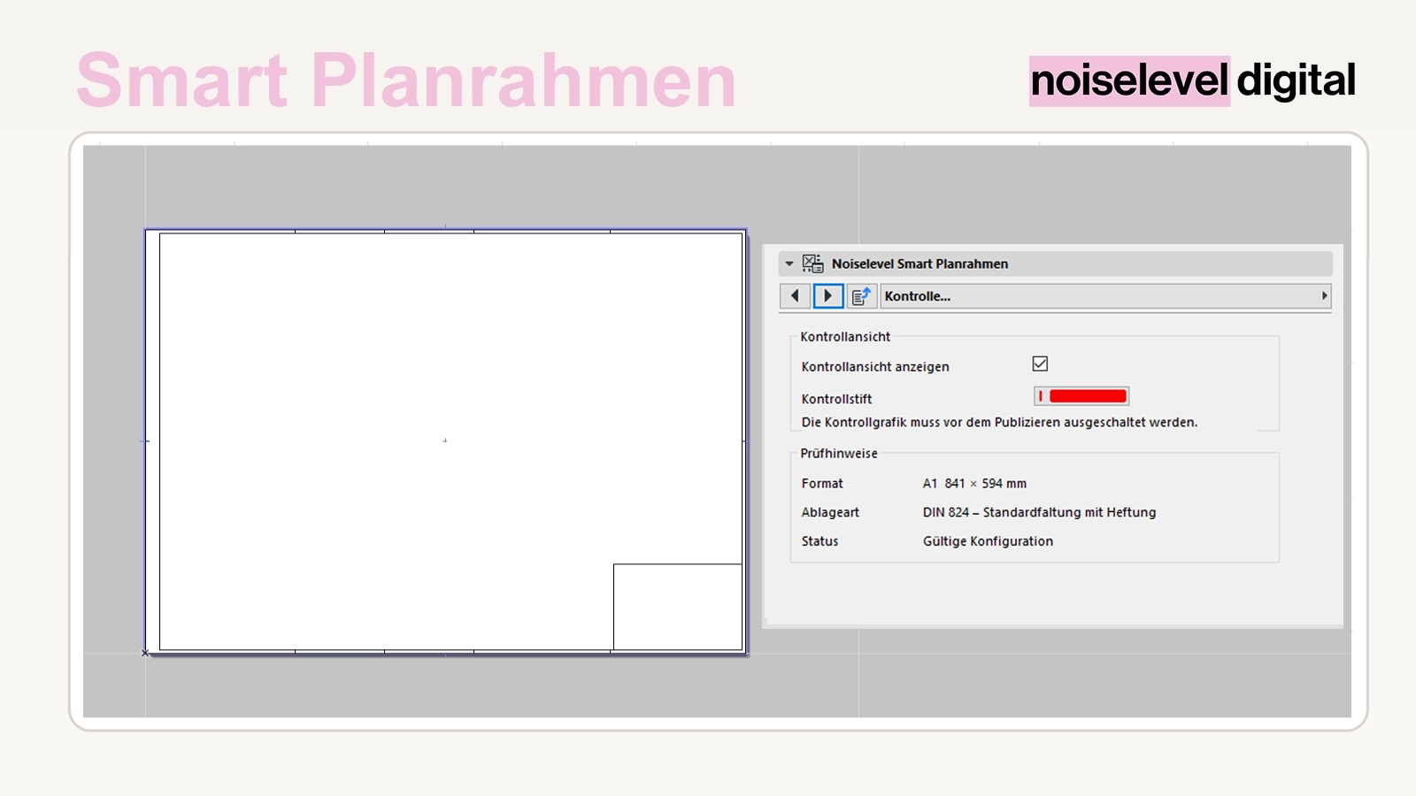 Smart Planrahmen – Kontrollansicht und Konfigurationsstatus prüfen